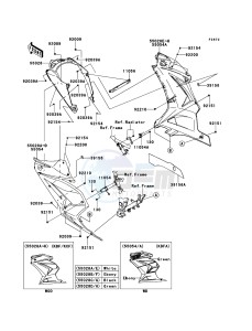 NINJA 250R EX250KBF GB XX (EU ME A(FRICA) drawing Cowling Lowers