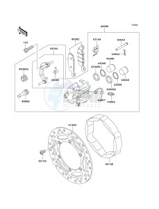 KL 250 G [SUPER SHERPA] (G9F) G9F drawing FRONT BRAKE