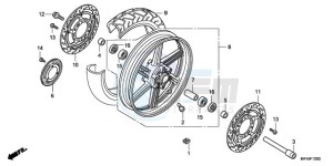 CBF1000S9 Europe Direct - (ED) drawing FRONT WHEEL