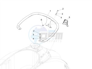 GTV 300 HPE SEI GIORNI IE E4 ABS (NAFTA) drawing Rear luggage rack