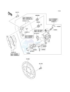 KSV 700 A [KFX 700] (A6F-A9F) A9F drawing FRONT BRAKE