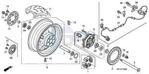 CBR1000RAA Korea - (KO / ABS) drawing REAR WHEEL