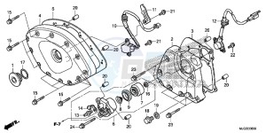 GL1800BF F6B Bagger - GL1800BF UK - (E) drawing FRONT COVER/ TRANSMISSION COVER