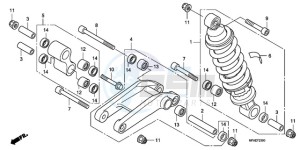 CBF1000TA France - (F / ABS CMF) drawing REAR CUSHION