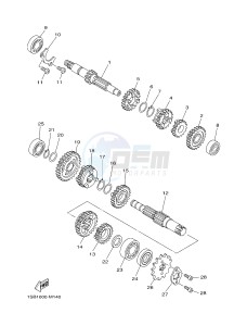 YBR125E (BN96) drawing TRANSMISSION