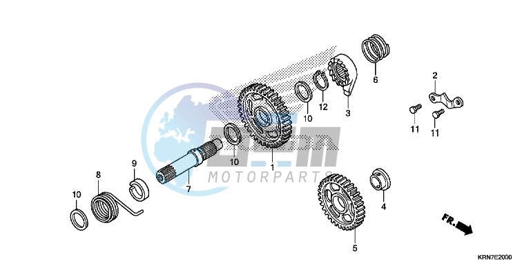 KICK STARTER SPINDLE