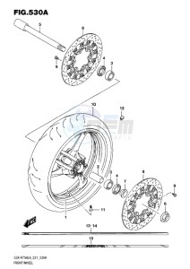 GSX-R750 drawing FRONT WHEEL L6