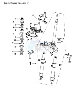 DJANGO 50 4T ALLURE drawing FORKS AND STEERING