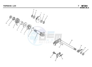 RS2-125-NACKED-RED drawing KICKSTART SHAFT  EURO2