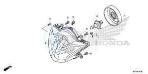 SH125ASG SH125D UK - (E) drawing HEADLIGHT