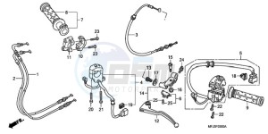 CBR600RRA Europe Direct - (ED / 2ED) drawing HANDLE LEVER/SWITCH/CABLE