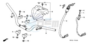 TRX90XE TRX90 Europe Direct - (ED) drawing HANDLE PIPE