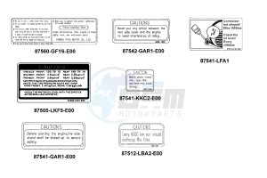 XCITING 400 drawing Caution Label