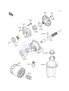 ZX 750 P [NINJA ZX-7R] (P1-P4) [NINJA ZX-7R] drawing OIL PUMP_OIL FILTER