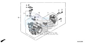 VT750CSE Shadow - VT750CS-E UK - (E) drawing THROTTLE BODY