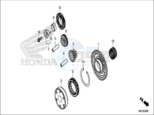 CRF450RXH Europe Direct - (ED) drawing STARTING CLUTCH