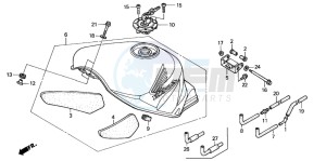 VTR1000SP RC51 drawing FUEL TANK