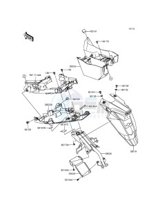 ER-6F EX650EEF XX (EU ME A(FRICA) drawing Rear Fender(s)