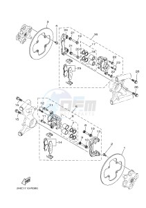 YXZ1000 YXZ10YMXJ (2HCR) drawing REAR BRAKE CALIPER