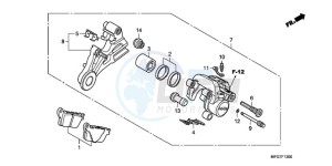 CB600F39 Spain - (SP / ST 25K) drawing REAR BRAKE CALIPER (CB600F/F3)