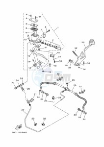 YFM700FWAD GRIZZLY 700 EPS (BLTL) drawing REAR MASTER CYLINDER