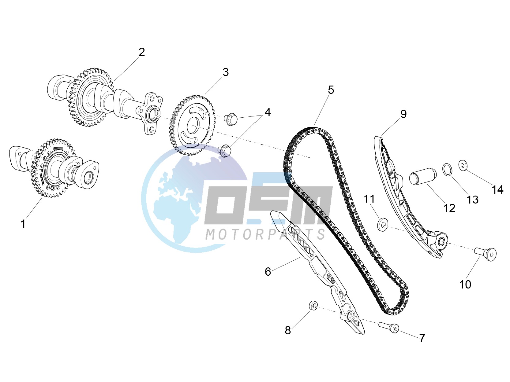 Front cylinder timing system