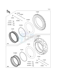 VN 900 D[VULCAN 900 CLASSIC LT] (6F-9F) D8F drawing TIRES