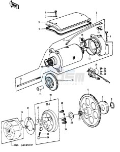 KZ 1000 C [POLICE 1000] (C1-C1A) [POLICE 1000] drawing STARTER MOTOR_STARTER CLUTCH -- 78 C1_C1A- -