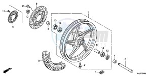 CBR250RD CBR250R 2E - (2E) drawing FRONT WHEEL