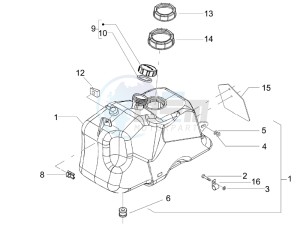 X9 500 Evolution 2006-2007 drawing Fuel Tank