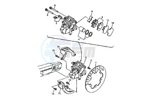 WR F 400 drawing REAR BRAKE CALIPER