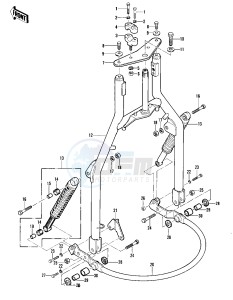 KLT 250 A [KLT250] (A1) [KLT250] drawing FRONT FORK -- 82 A1- -