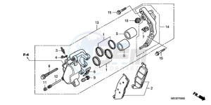 VT750CA9 Europe Direct - (ED / MK) drawing FRONT BRAKE CALIPER