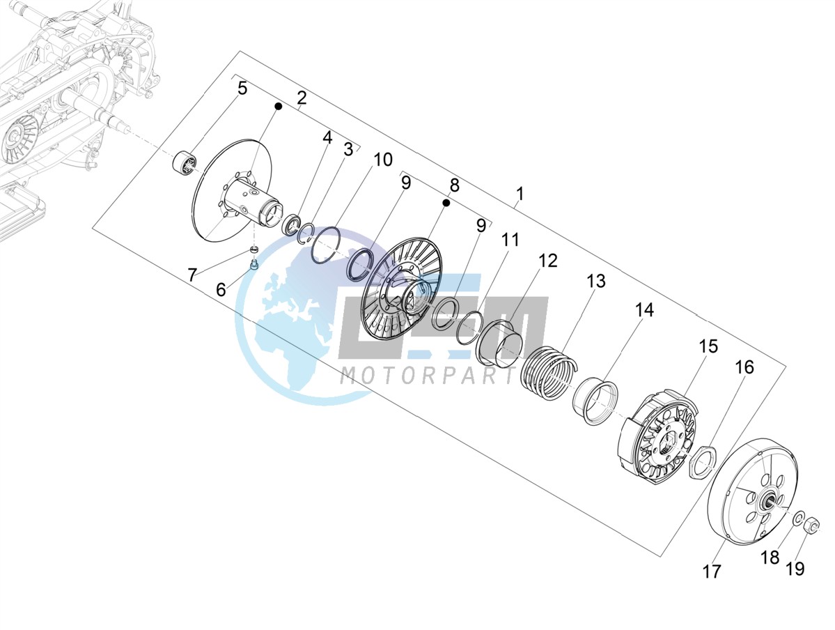 Driven pulley