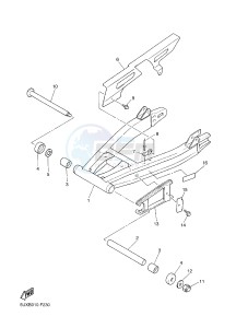 XJR1300C XJR 1300 (2PN4) drawing REAR ARM & SUSPENSION