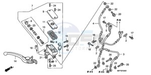 CB1300SA9 SI / ABS BCT MME TWO - (SI / ABS BCT MME TWO) drawing FR. BRAKE MASTER CYLINDER (CB1300A/CB1300SA)