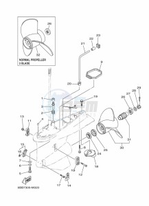 F225CETL drawing PROPELLER-HOUSING-AND-TRANSMISSION-2