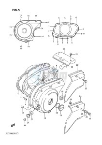 VS750GL (E1) INTRUDER drawing CRANKCASE COVER