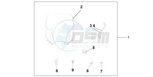 FJS600 SILVER WING drawing WINDSHIELD