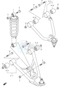 LT-Z250 (E19) drawing SUSPENSION ARM