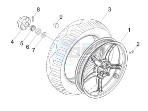 Fly 50 2t (25 kmh) (B-NL) drawing Rear Wheel