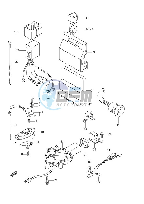 PTT Switch/Engine Control Unit