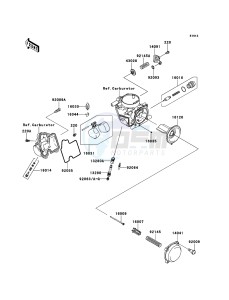 KVF650_4X4 KVF650FDF EU GB drawing Carburetor Parts