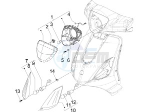 Fly 50 4t (25-30 kmh) drawing Head lamp - Turn signal lamps