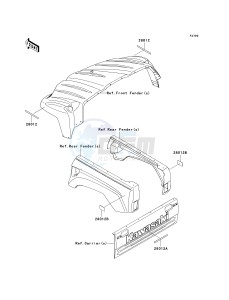 KRF 750 A [TERYX 750 4X4] (A8F) A8F drawing REFLECTORS-- CN- -