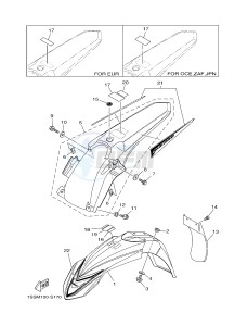 YZ250 (1SSM 1SSN 1SSP 1SSR 1SSR) drawing FENDER