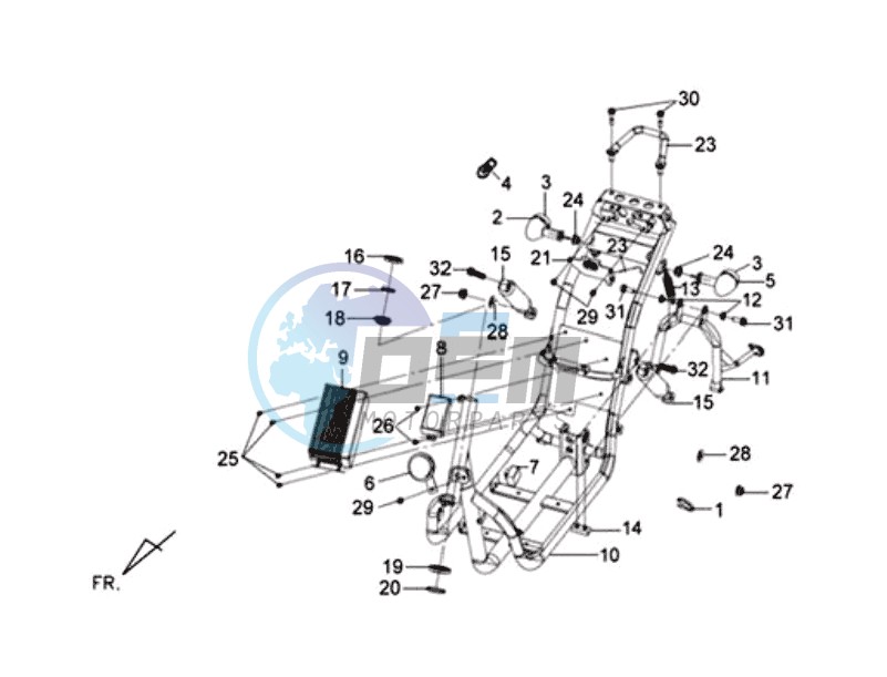 FRAME / CENTRAL STAND / REAR SUSPENSION