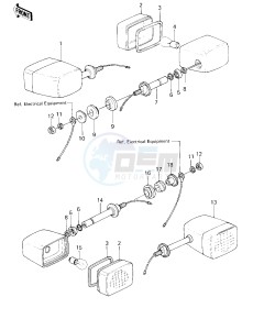 KZ 1000 D [Z1R] (D3) [Z1R] drawing TURN SIGNALS -- 80 D3- -