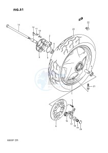 VX800 (E28) drawing REAR WHEEL