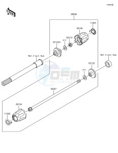 Z1000 ZR1000JHF XX (EU ME A(FRICA) drawing Accessory(Axle Slider)